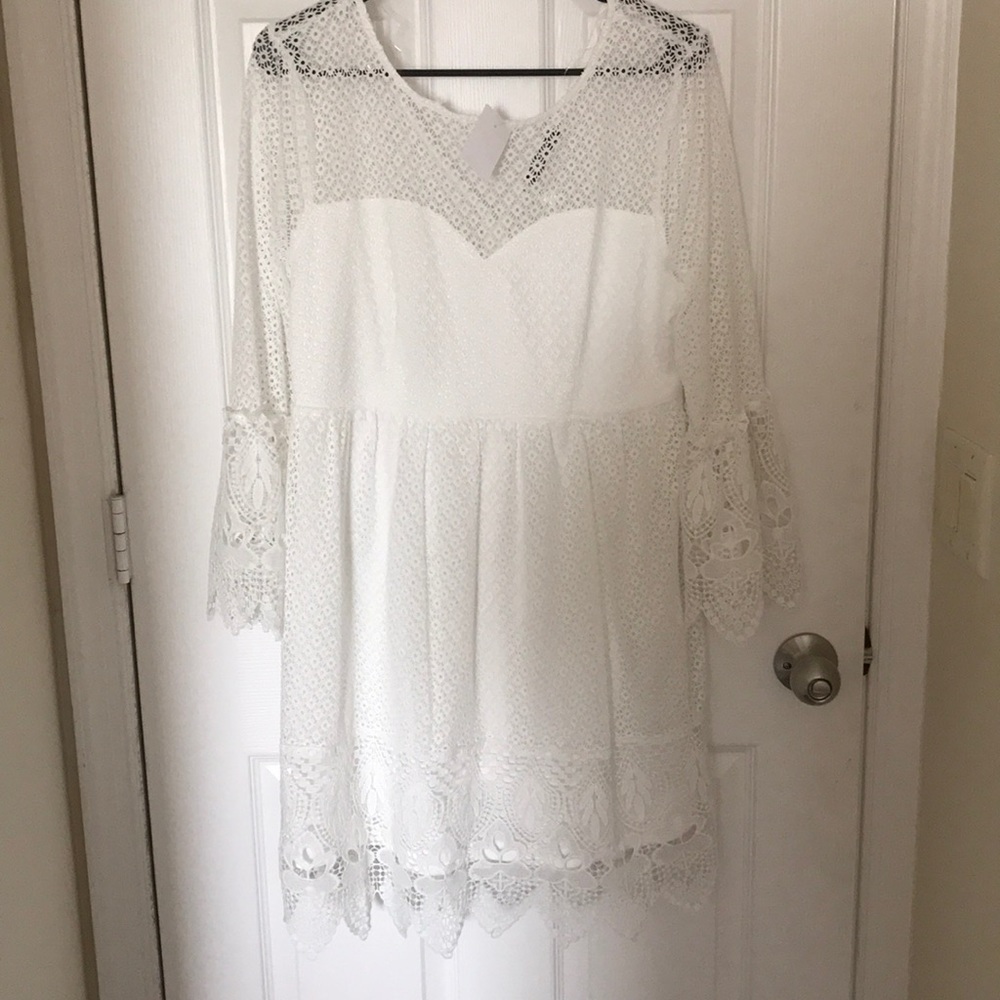 White lace dress